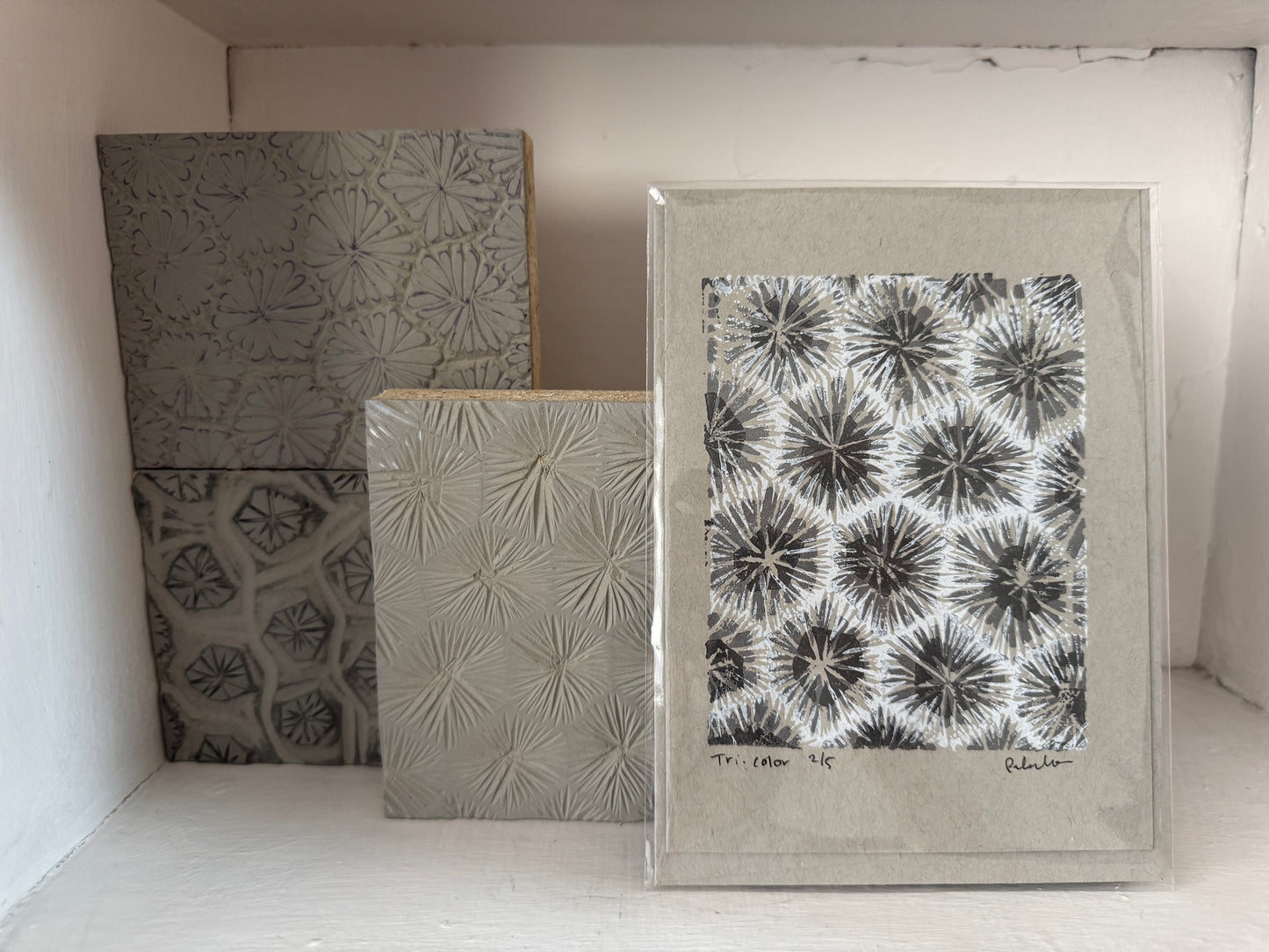 Limited Edition Block Print Card - Tri-color Petoskey