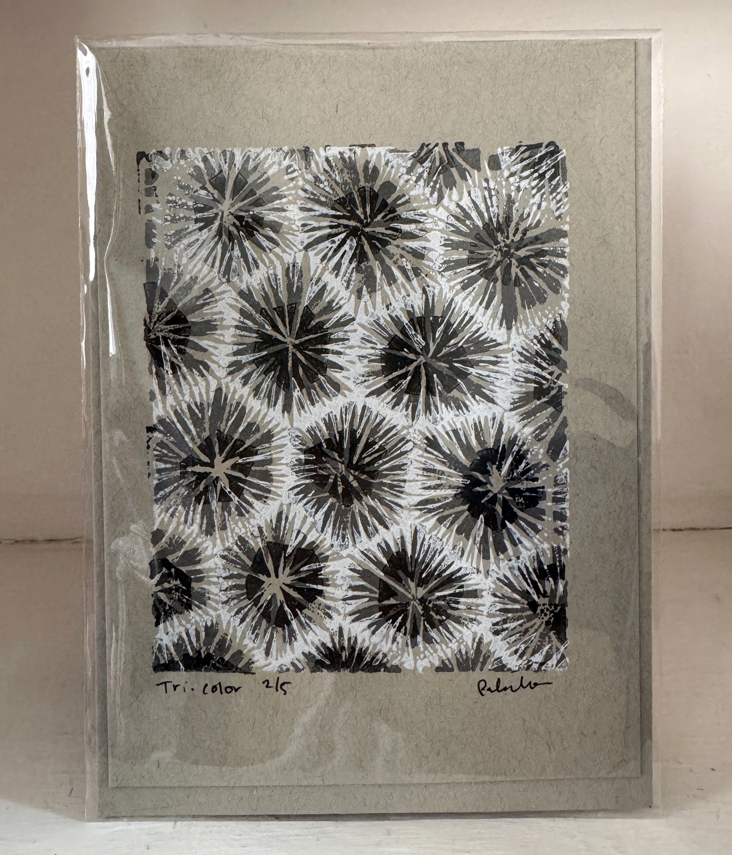 Limited Edition Block Print Card - Tri-color Petoskey